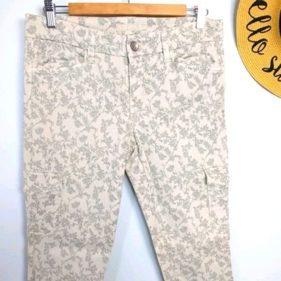 Level 99 Anthropologie Floral Print Cargo Pants 30 - Picture 3 of 8